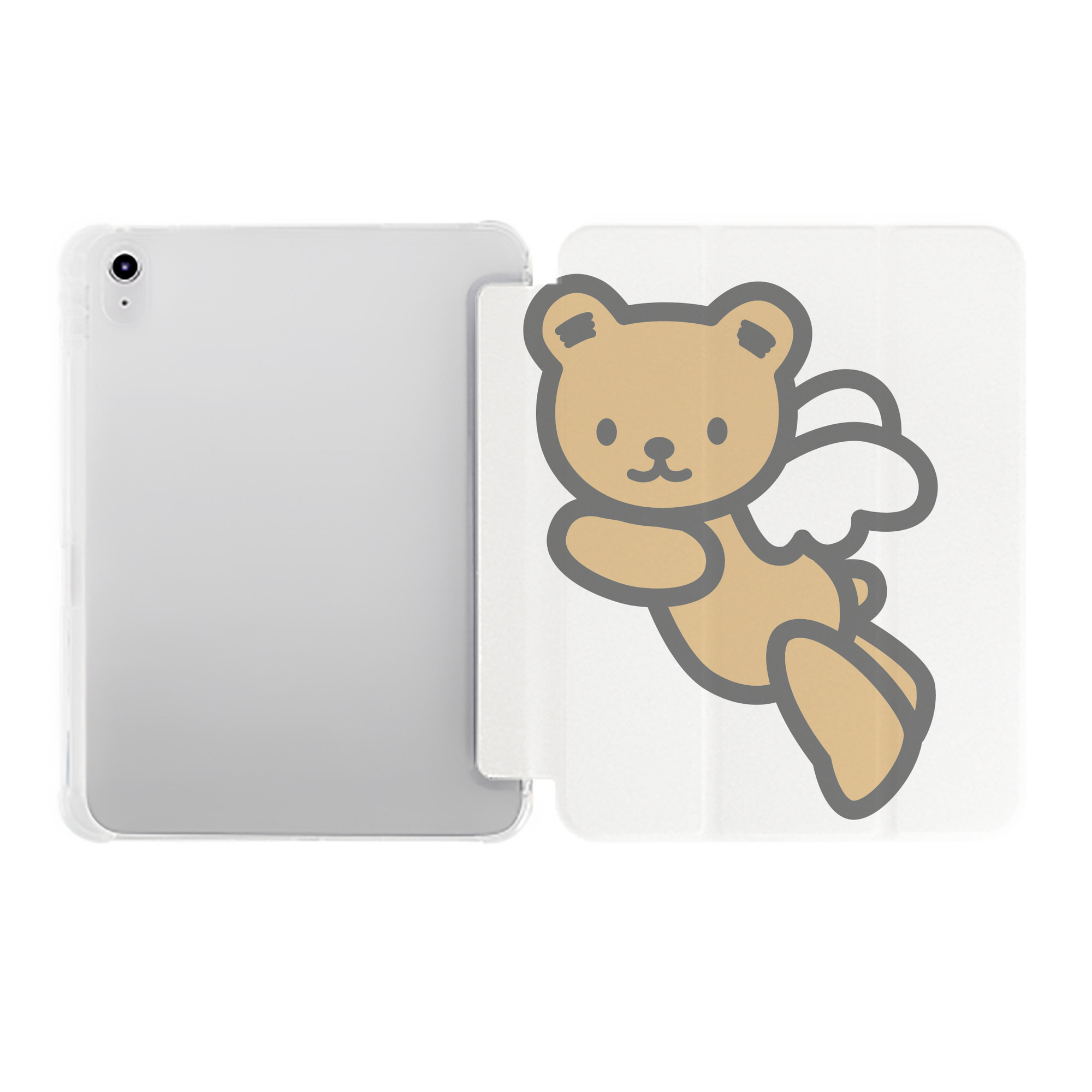 （画像用） Hello Kitty ハローキティ IPad ケース ペン収納付き 三つ折りスタンド PUレザー×シリコン 対応機種9.5/10.5/10.9インチ